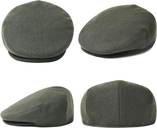 Vista 44 de Hombres Mezcla de Lana Ivy Newsboy Gorra Tweed Gatsby Cabbie Flat Hat