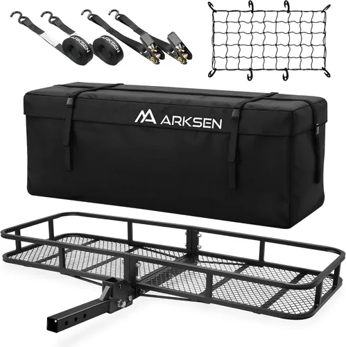 Vista 17 de Canasta de carga plegable de ARKSEN, receptor de enganche de 2", 60" de ancho