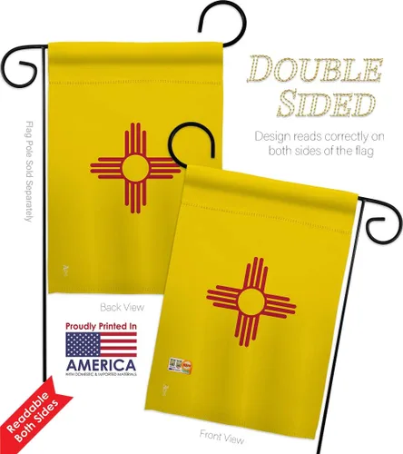 Vista 5 de Americana Home & Garden S140532-BO Nuevo México Estados Impresiones Decoración Vertical Casa 28" X 40" 13" 18.5" Doble Cara Banderas Set Impreso