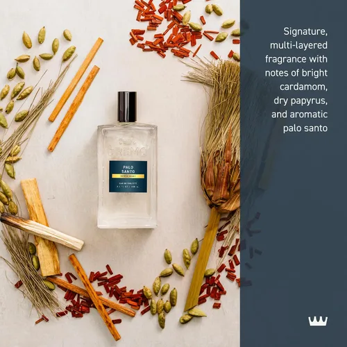 Vista 2 de Cremo Cologne For Men - Palo Santo - Espray de colonia para hombre, una combinación de cardamomo brillante, papiro seco y Palo santo aromático