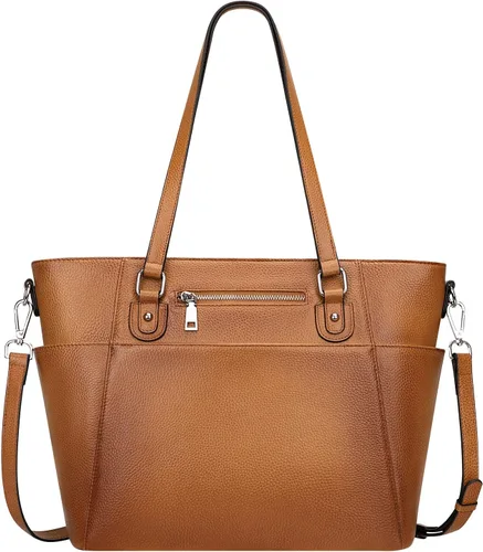 Vista 8 de Over Earth Women Leather Handbags Genuine Leather Tote Shoulder Bag Crossbody with Multi Pockets