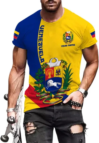 Vista 5 de Royal Fight - Camisas personalizadas de Venezuela con escudo de armas de Venezuela, camisas de bandera de Venezuela para hombres y mujeres