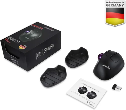 Vista 9 de Perixx PERIMICE-720, Ratón ergonómico inalámbrico con ángulo ajustable, color negro (11449)