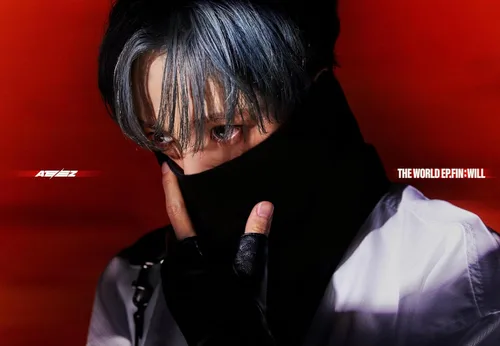 Vista 5 de ATEEZ THE WORLD EP.FIN : WILL 2nd Album Photobook+Sticker+Photocard+Tracking Sealed Standard Z Version