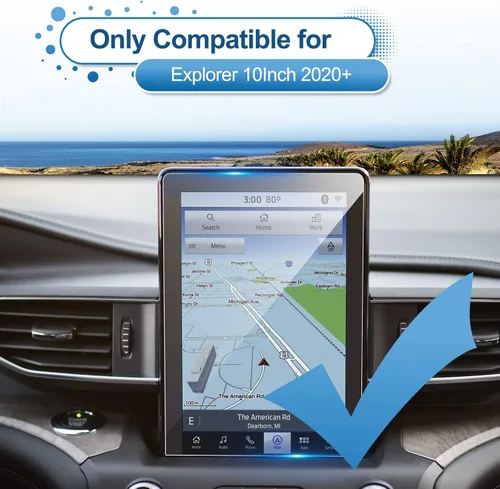 Vista 2 de Protección de pantalla Coleya 2020-2024 para Ford Explorer (ST/Platinum/King Ranch/Timberline/Limited/ST-Line) 10.1-pulgadas, pantalla táctil