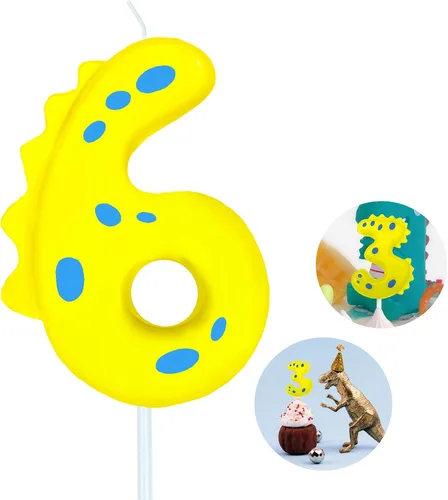 Vista 20 de Velas de cumpleaños con número (0 velas rojas) con forma de dinosaurio, velas de pastel de feliz cumpleaños para decoración de fiesta de cumpleaños