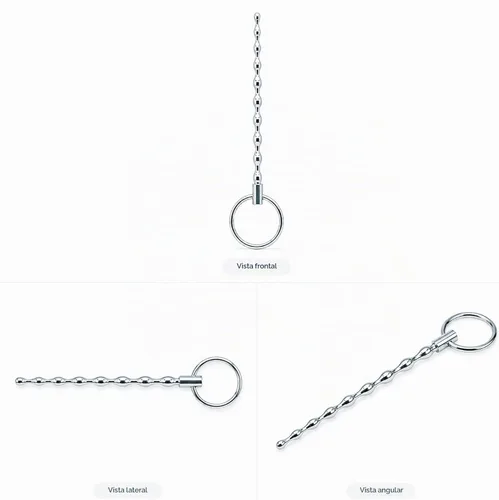 Vista 6 de 5.12 pulgadas de espada uretral sonidos dilatadores de pene estirador de pene tornillo tapón de pene sólido, sólido