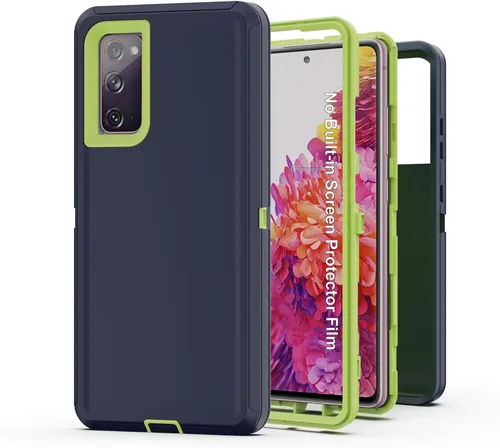 Vista 9 de Funda protectora resistente de goma resistente a prueba de golpes para Samsung Galaxy S20 FE 5G (3 capas) para Samsung Galaxy S20 FE (negro)