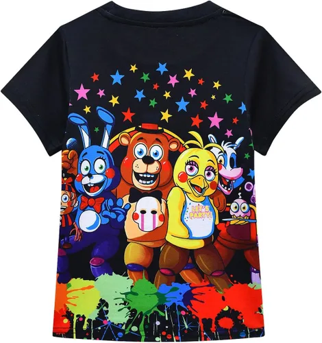 Vista 2 de Camisetas gráficas para niños y niñas, camisa de manga corta casual