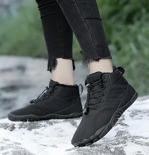 Vista 4 de Barefoot Shoes Men Women Wide Toe Box Winter Cross Trainer Minimalist Zero Drop Sole Cotton Boots Sneakers