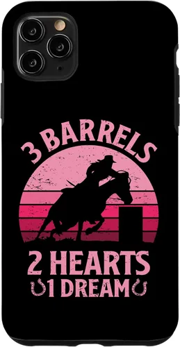 Vista 13 de iPhone 16 3 Barrels 2 Hearts 1 Dream Barrel Racer Barrel Racing Rodeo Case