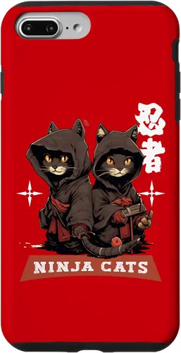 Vista 12 de iPhone 16 Kawaii Japanese Writing Samurai Ninja Cats Samurai Case