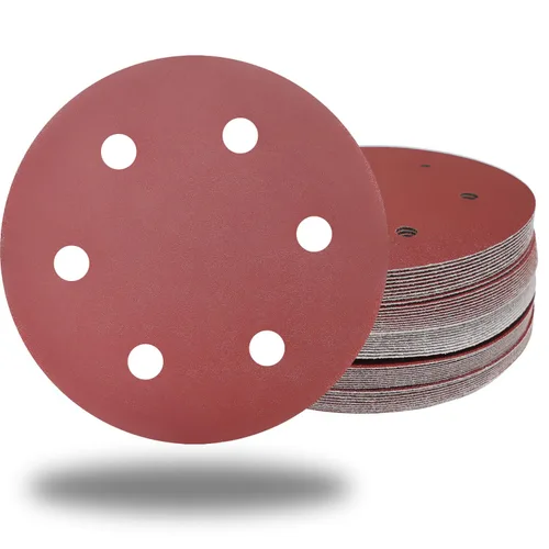 Vista 9 de 50 Discos de Lijado para Paneles de Yeso de 9 Pulgadas con 6 Agujeros Grano 40 - Disco de Lijadora de Óxido de Aluminio de 9" con Gancho y Bucle