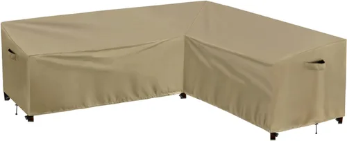 Vista 26 de PureFit Funda de sofá modular para exteriores en forma de L, impermeable, para muebles de patio, terraza, césped y jardín, 83 x 104 pulgadas