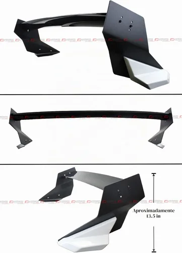 Vista 5 de Alerón de maletero GT blanco estilo M compatible con Honda Civic FK4 FK7 FK8 2017-2021 5 puertas Hatchback Type-R
