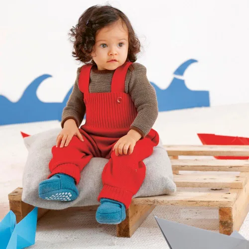 Vista 3 de Pantalones de lana para bebés ropa de punto de lana merino orgánica para niños y niñas, recién nacido - 4 años