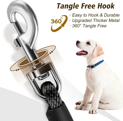 Vista 3 de Lynxking - Correa de control para perros - Correa larga de adiestramiento para perros - Línea de seguimiento con asa cómoda - Cuerda para cachorros