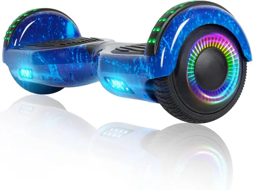 Vista 8 de FLYING-ANT Patinete autoequilibrante de 16.51 cm con altavoz y luces LED rojas