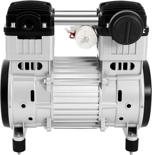 Vista 9 de Bomba de vacío sin aceite de 1100 W, cabezal de compresor de aire silencioso 7CFM para uso industrial, compresor de aire sin aceite de 110 V, bomba