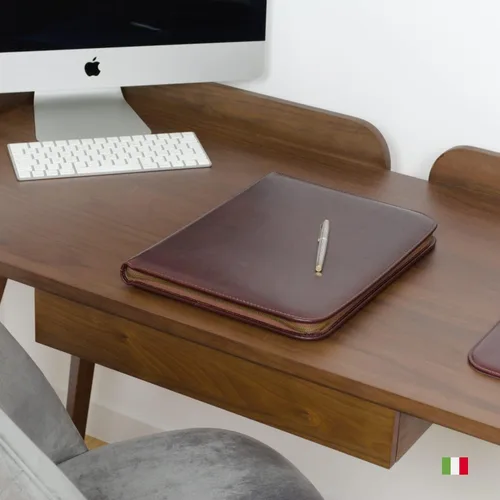 Vista 6 de Maruse italiano portadocumentos de piel – fabricado en Italia, Negro