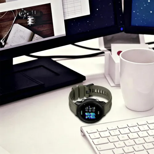 Vista 5 de Correa para reloj Garmin Forerunner 955 – Correa de repuesto de silicona suave para reloj inteligente 955 compatible con mujeres y hombres