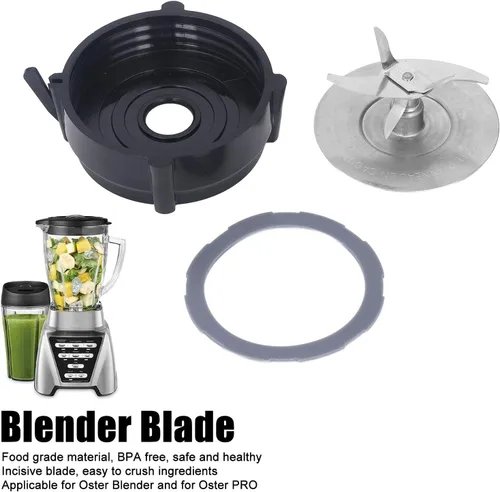 Vista 2 de Blender Piezas de repuesto Blender Ice Blade con base inferior y silicona O para sellado de aro Junta Accesorio forBlender 1200W
