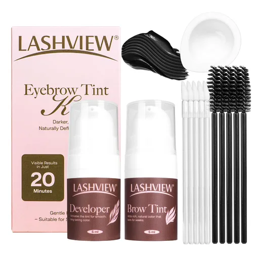 Vista 13 de LASHVIEW Kit de elevación de pestañas, kit profesional de pestañas permanentes, conjunto líquido, semipermanente, rizado permanente, extensión