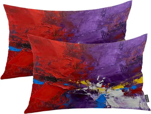 Vista 74 de Shrahala Juego de 2 fundas de almohada de mandala de color beige para exteriores, cuadradas, mandala, para interiores, de lino resistente al agua