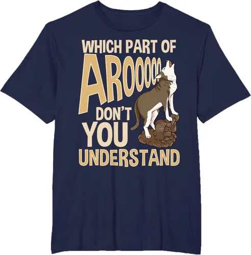 Vista 56 de What Part Of Aroooo Don't You Understand Husky - Camiseta para perro, Negro, S