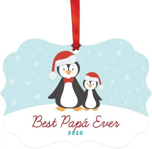 Vista 25 de Andaz Press Adorno de recuerdo de Navidad con marco de fantasía de familia española, Nuestra Primera Navidad Como UNA Familia De Tres 2024, Familia