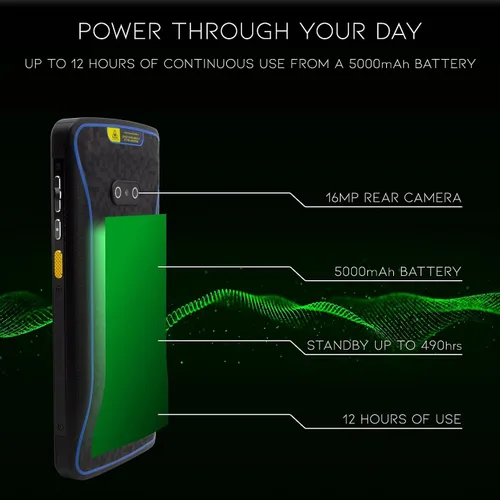 Vista 5 de Chainway C90 - Escáner inalámbrico multiusos de código de barras Android, lector de código de barras 2D/1D/QR, Play Store, pantalla vívida de 5.7