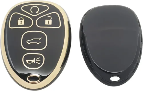 Vista 5 de Funda para llavero de TPU compatible con Chevy Tahoe Suburban GMC Acadia Yukon y Cadillac y Buick Lucerne Enclave Pontiac Key Fob