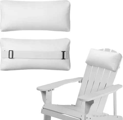 Vista 16 de Almohada para Silla Tumbona, Paquete de 2 Almohadas para Silla de Descanso al Aire Libre con Correa Ajustable, Almohada para la Cabeza de Largo