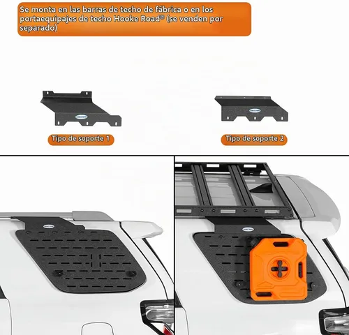 Vista 5 de u-Box Kit de panel Molle exterior de ventana trasera, sistema modular de panel de almacenamiento para Toyota 4Runner 2010-2024
