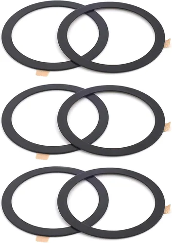 Vista 17 de TENOC - Adhesivo universal de metal para anillo, 6 unidades, Bkack+Plata Compatible con teléfonos celulares iPhone/Samsung/Android, cargador
