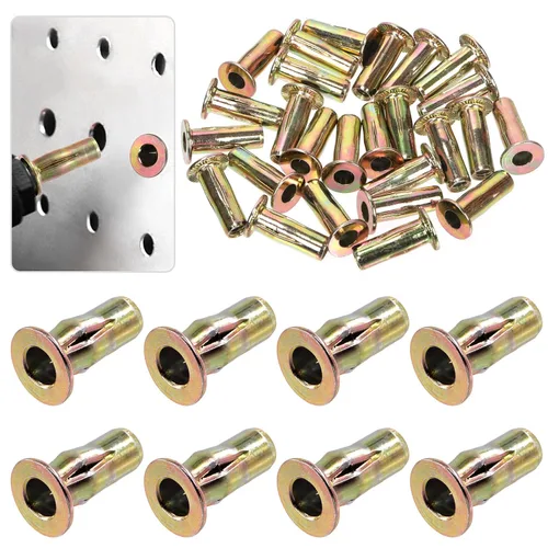 Vista 8 de Tanstic Kit de 34 tuercas remachadoras de agarre múltiple con estuche de almacenamiento, M4 M5 M6 M8 tuerca remachadora de acero al carbono chapada