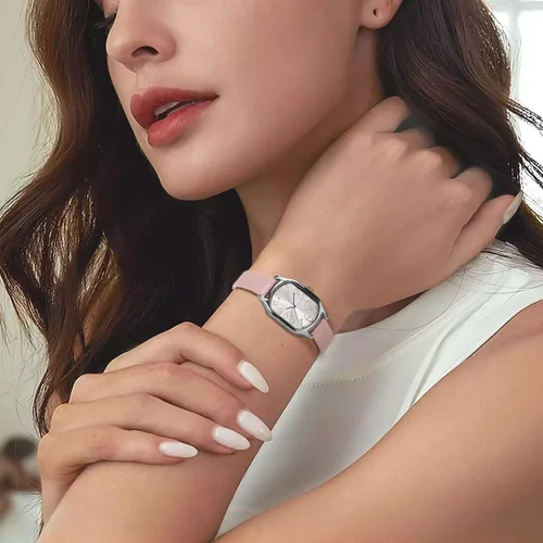 Vista 7 de Asan Ge Reloj de correa de cuero para mujer, elegante y elegante reloj cuadrado para mujer, reloj impermeable para mujer con diseño clásico