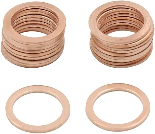 Vista 31 de X AUTOHAUX Anillo de sellado plano de cobre métrico M6 x 0.354 in x 0.039 in para tuerca de tornillo