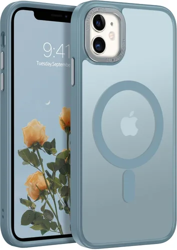 Vista 11 de BENTOBEN Funda para iPhone 11, Funda de teléfono para iPhone 11 Funda Magnética [Compatible con Mag Safe] Translúcida Mate Delgada Resistente a Negro
