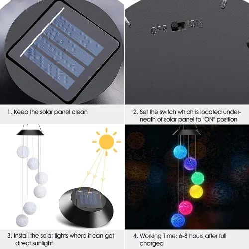 Vista 6 de Solor Linterna eólica portátil con sonido