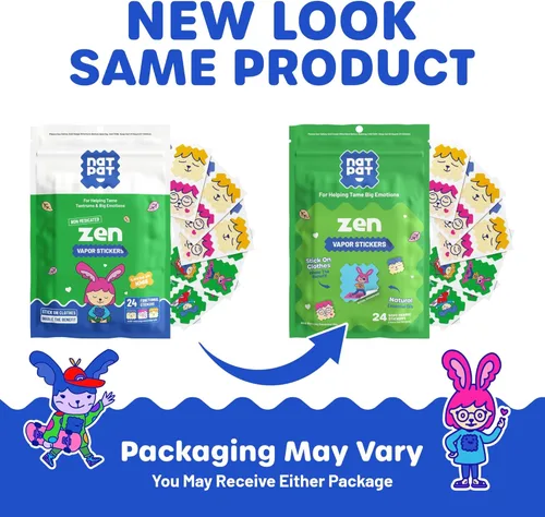 Vista 8 de NATPAT Zen Patch Calcomanías Calmantes del Estado de Ánimo para Niños y Adultos - Libre de Químicos y Medicamentos, Apoyo del Estado de Ánimo