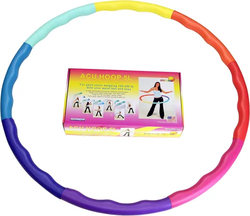 Vista 2 de Sports Hoop®, Acu Hoop® 5L, aro con peso para entrenamiento, con DVD de lección de entrenamiento de 50 minutos [idioma español no garantizado].