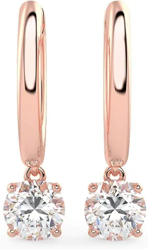 Vista 4 de 12 to 23 Carat Lab Grown Diamond Huggie Hoop Earrings for Women I 14k Gold Earrings (G-H, VS1-VS2, 0.50 to 0.66 cttw) Dangling Drop Earrings I