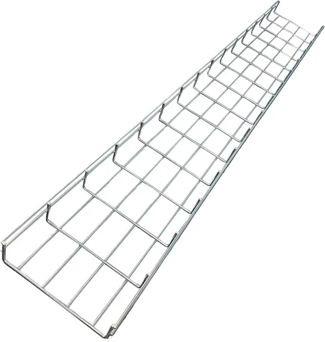 Vista 16 de Kable Kontrol Soporte de piso lateral de 2 pulgadas – Soporte de bandeja de cable de malla de alambre – Bandeja de malla de alambre Cesta de cables