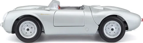 Vista 17 de Maisto 1:18 Scale Porsche 550A Spyder Diecast Vehicle, Silver