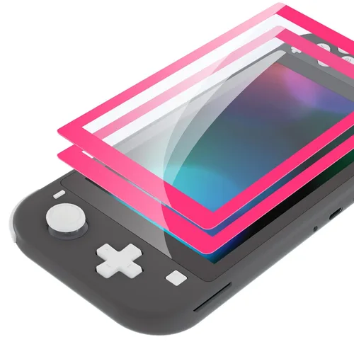 Vista 14 de eXtremeRate Protector de pantalla de vidrio templado 9H para Nintendo Switch Lite, paquete de 2, 0.020 in de grosor, 99.9% de transparencia, fácil
