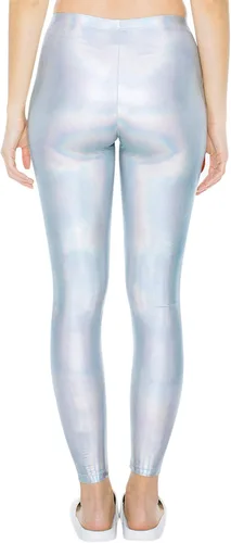 Vista 4 de American Apparel Leggings metálicos para mujer, Metálico