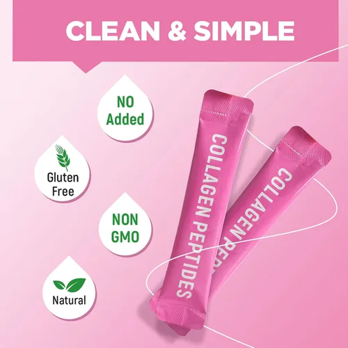Vista 7 de Aromlife Péptidos de colágeno para mujeres, sin aglomeración, 14 días de péptidos de colágeno en polvo para piel, cabello, uñas y digestivo, sabor a