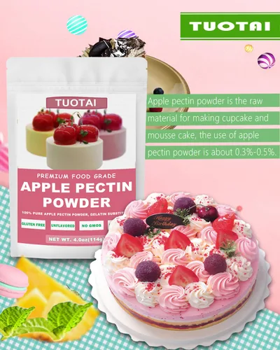 Vista 5 de Pectina en polvo de manzana, 4 onzas, concentrado de frutas naturales espesante de alimentos para pasteles, gelatina y alimentos para hornear