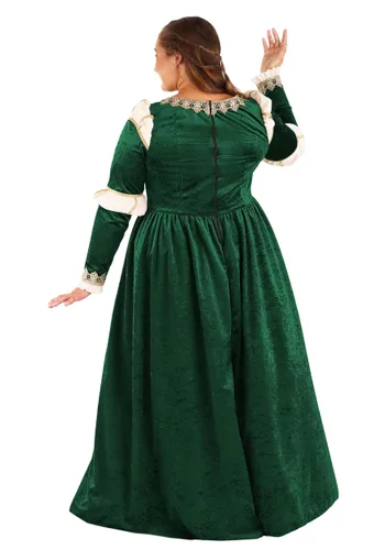 Vista 2 de Disfraz de Doncella Esmeralda para Mujer Talla Grande Multicolor